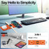 3-in-1 Foldable Magnetic Wireless Charger Keychain, 15W Fast Charger for iPhone 15/14/13/12, AirPods (Orange)