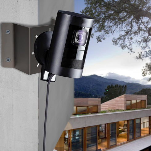 WiTi Small Exterior Corner Wall Mount - Stainless Steel Holder for WiFi IP Camera, Compatible with Wyze/Ring Bullet/Dome