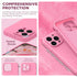 iPhone 14 Pro Max Case by SURPHY, Pink Liquid Silicone with Screen Protector, Camera Protection & Soft Microfiber