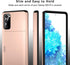 Jiunai for Samsung Galaxy S20 FE Case, Card Holder Wallet for 2 Cards, Protective Dual Layer Rubber Cover