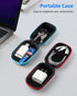 SUNGUY Earbuds Case 2Pack, Rectangle Earbuds Carrying Case, Portable Earphone Case Phone Accessories Organizer with Carabiner for Earphone, in-Ear Headphones, Earbud, SD Card, USB Charging Cable
