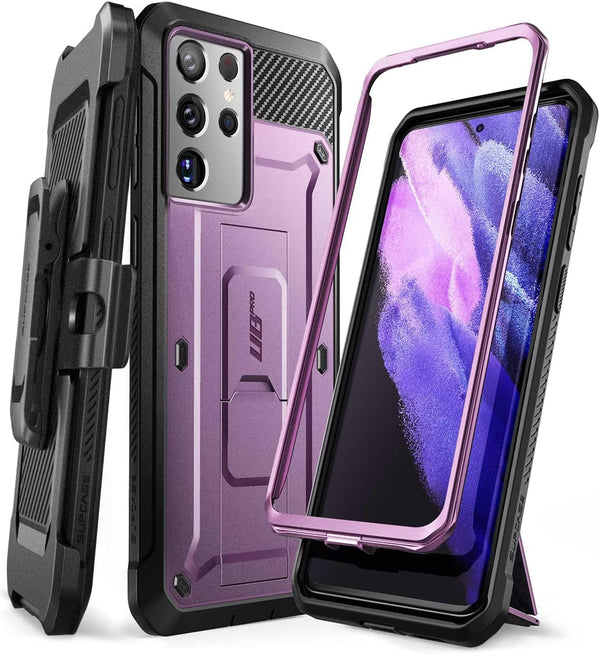 SUPCASE for Samsung Galaxy S21 Ultra Case with Stand, Military-Grade Protection, Full-Body Rugged Phone Case, Violte