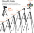 Peastrex 55'' Camera Tripod with Travel Bag, Cellphone Tripod with Remote, Aluminum Portable Travel Tripod Stand