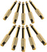 6.35mm 1/4" TS Plug to RCA Female Jack Adapter Connector - 10 Pack, Gold-Plated Mono Male to RCA Female