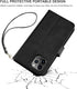 Bocasal Wallet Case for iPhone 11 Pro Max, Black, with Card Holder, PU Leather, Magnetic Detachable Kickstand,
