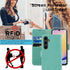 MONASAY Mint Wallet Case for Samsung Galaxy A25 5G, RFID Blocking, Flip Folio Leather, with Glass Screen Protector &