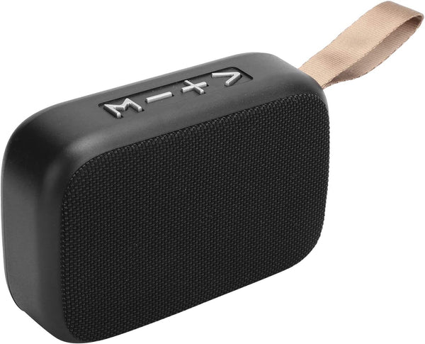 Bluetooth Wireless Stereo Subwoofer, Portable USB Mini Music Player with FM Radio, Hands-Free Calls (Black)