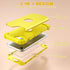 IDweel iPhone SE 2020/2022 Case, 3-in-1 Heavy Duty Slim Fit, Shock Absorption, Soft Silicone Bumper, Yellow.