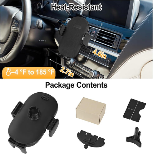 Generic 360 Shock-Resistant CD Slot Phone Holder for Car, CD Player Phone Mount with Adjustable Clamp, Rotation