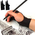 Drawing Glove for Digital Art, Artist Gloves with Two Fingers for iPad, Smudge Guard, Palm Rejection (2 PCS, Extra