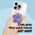 On The Grip Mother of Pearl Daisy Floral Phone Grip & Stand - Elegant Adhesive & Magsafe Compatible Phone Holder