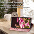 Wallet Case for iPhone 12 Pro/iPhone 12, Women Flip Folio Cover with Butterfly Embossed PU Leather, Rose Gold