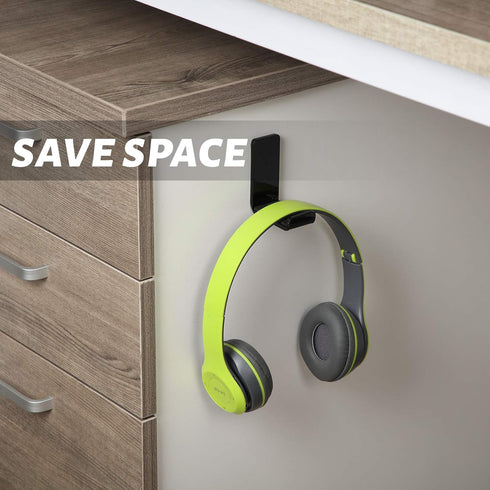 4 Pieces Headphone Hanger Wall Mount with Adhesive Glues, Acrylic Holder for General Purpose Game Headphones