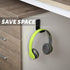 4 Pieces Headphone Hanger Wall Mount with Adhesive Glues, Acrylic Holder for General Purpose Game Headphones