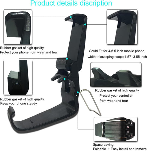 Controller Mobile Phone Holder/Cellphone Mount/Clip Compatible with Microsoft Xbox/Xbox One/Xbox Series X/S/Xbox Elite