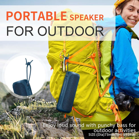 Portable Bluetooth Speaker, IPX7 Waterproof with 25W Loud Stereo Sound and 16H Playtime, Blue