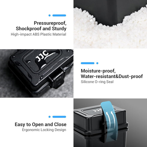 JJC Portable Camera Battery Memory Card Case, Organizer for Canon, Nikon, Sony Batteries & SD Cards
