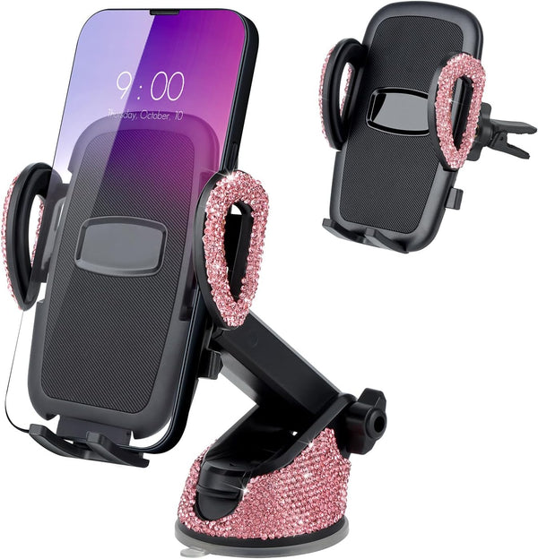 eing Car Phone Mount Holder Dashboard Air Vent Windshield, Compatible with iPhone 12/11/11 Pro/8 Plus/8/SE/X/XR/XS/7