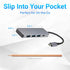 Amazon Basics 3.2/3.1 2 10Gbps, 1xUSB-C/3xUSB-A, USB Gen Multiport USB C Hub Dock, USB-C to Works with Windows/Mac