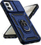 Motorola Moto G Power 5G 2024 Case with Slide Camera Cover, HD Screen Protector, Magnetic Ring Holder & Kickstand, Navy