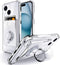 Shields Up iPhone 15 Case - Clear Minimalist Wallet with Card Holder (3 Cards) & Ring Stand, Slim Drop Protection Cover.