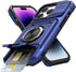 Vofolen Wallet Case for iPhone 14 Pro Max, Card Holder + 360° Magnetic Ring Kickstand, Blue