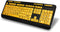 EasyTouch 132 Multimedia Desktop Keyboard, Black - Adesso AKB-132UY, Florescent Yellow