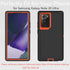 Heavy Duty Case for Samsung Galaxy Note 20 Ultra, Dustproof Shockproof 3 in 1 Rugged Cover 6.9 Inch (Orange/Black)