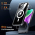 TAURI 3 in 1 Magnetic iPhone 13 Case - Compatible with MagSafe with 2X Screen Protectors - Clear 6.1"
