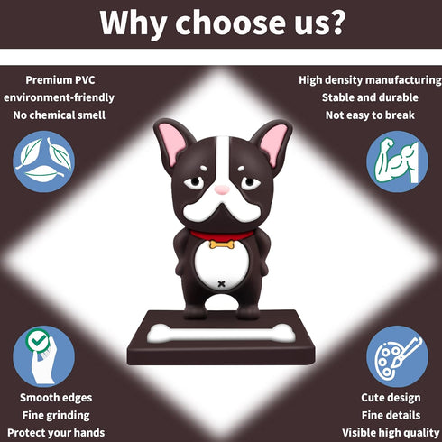 Kawaii Puppy Dog Desktop Holder, Cute Cartoon Animal Cell Phone Stand for Desk, Compatible with All Smartphones