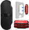 3PCS Detachable Sticky Plastic Part Strips Replacement for Pops Wallet+, Adhesive Base with Extra 3Pack 3M Tapes Black