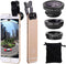 3 in 1 Cell Phone Camera Lens Kit, Wide Angle Macro Fisheye Lens Universal for Smart Phones