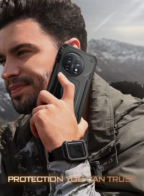 Poetic Revolution Case for OnePlus 11 5G, Full-Body Rugged Shockproof Cover with Kickstand and Screen Protector