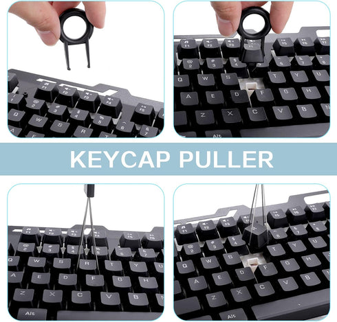 Keycap Remover Tools Kit, 6 Pieces Keycap Switch Puller, Keyboard Cleaning Set, Key Caps Removal Tool for Mechanical