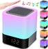 Night Lights Bluetooth Speaker, Alarm Clock Bluetooth Speaker Touch Sensor Bedside Lamp Dimmable Multi-Color Changing Bedside Lamp, MP3 Player, Wireless Speaker with Lights