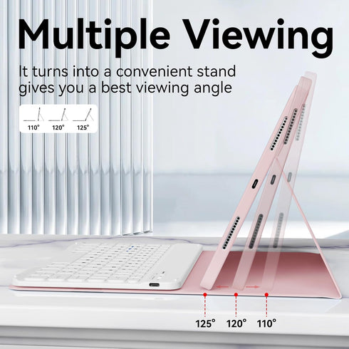 Keyboard Case for iPad 10th Generation 10.9 Inch (2022 Release), Detachable Bluetooth Keyboard & Flip Stand Case