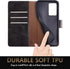 SUANPOT Leather Wallet Case for Samsung Galaxy Note 20 Ultra 5G - RFID Blocking Credit Card Holder, Black