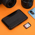 Aluminum Shock Resistant Memory Card Storage Box Holder for 8 SD SDHC MMC Micro SD TF Cards (Black)