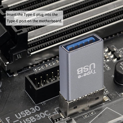 Duttek USB 3.1 Motherboard Adapter Converter 1 Pack, 10Gbps High Speed USB Type-E Male to USB3.0 Female Adapter
