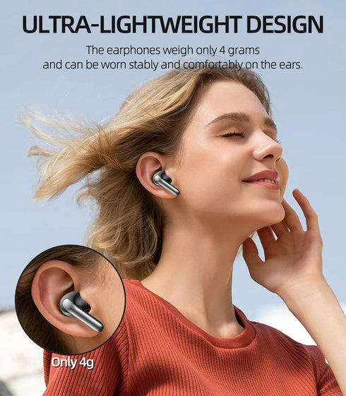 Wireless Bluetooth Earbuds, 50H Playback Deep Bass Stereo Headphones with Dual Mic, Waterproof Charging Case for iPhone