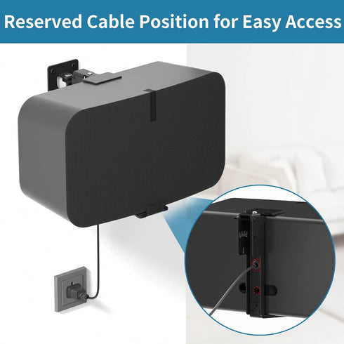 Heavy Duty Speaker Wall Mount for Sonos Five & Play 5 Gen 2 - Tilt & Swivel Adjustable Mount for Sonos 5 Wall