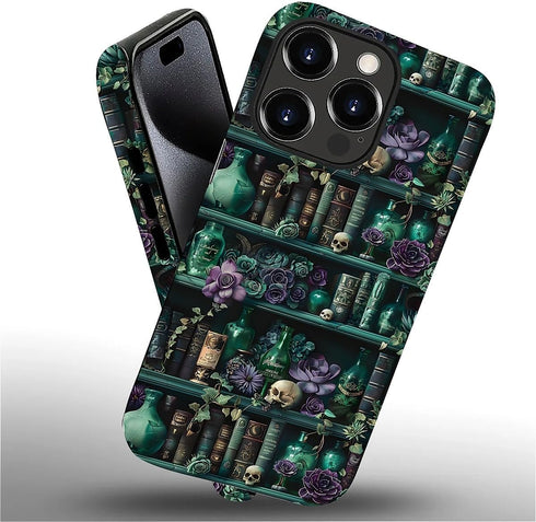 DAIZAG 16 2 1 Compatible with iPhone Pro Max Case,The Magician's Bookshelf in Heavy Duty Shockproof Rugged Hard PC+Soft