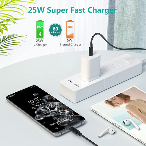 USB C Charger Block, Costyle 3 Pack 25W Super Fast Charger Type C for iPhone 15/14/13/12 Mini/11 Pro Max