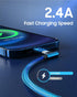 90 Degree iPhone Charger 6FT 2Pack, Apple MFi Certified Lightning Cable, Long Nylon Right Angle Fast Charging