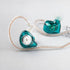 keephifi KZ EDX Pro in Ear Monitors, KZ Headphones IEM Earphones with Dual DD HiFi Stereo Sound, Wired, Cyan