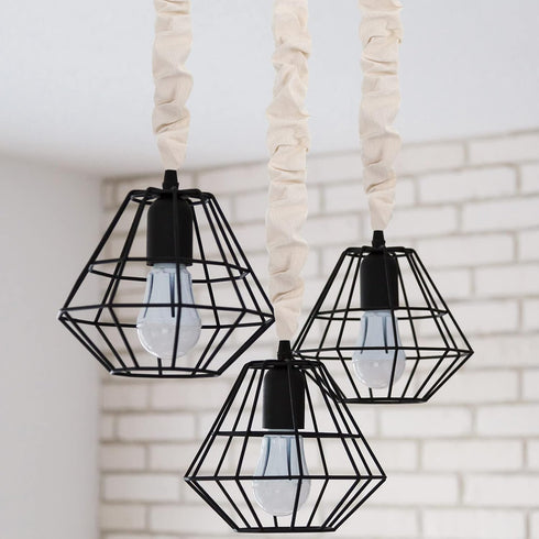 4 6 4 Pcs Fabric Cord Cover Feet and Feet Chain Cable Sleeve Chandelier Lighting Wire Cord Cover for Lamps Light