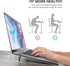 ZELMINE 10-15.6 Inches Laptop Stand for Desk, Portable Anti-Slip Keyboard Riser, Zinc Alloy Keyboard Stands, Computer