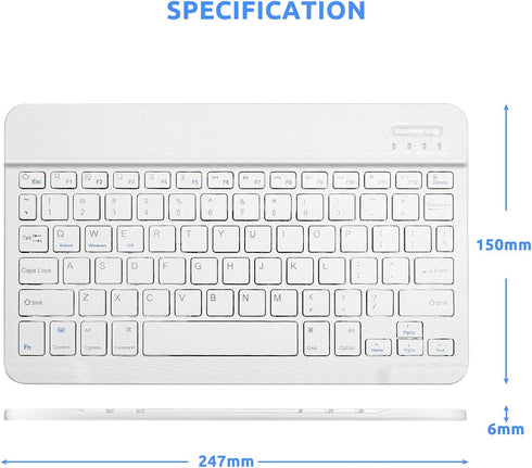 Keyboard for Samsung Tablet, Universal Slim Portable Bluetooth for Galaxy Tab Tablets and More