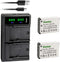 Kastar 2-Pack LB-070 Battery & LTD2 USB Charger for Kodak Pixpro AZ901, S1, MN67Z Cameras