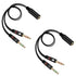 SaiTech IT 3.5mm Headphone Splitter for Computer, 3.5mm to 2 Dual Mic Audio Y Splitter Cable, 2 Pk Black